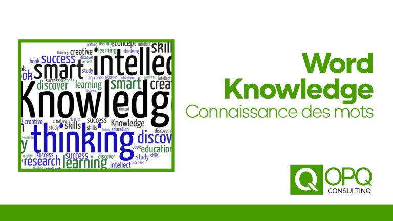 Word Knowledge (Connaissance des mots)