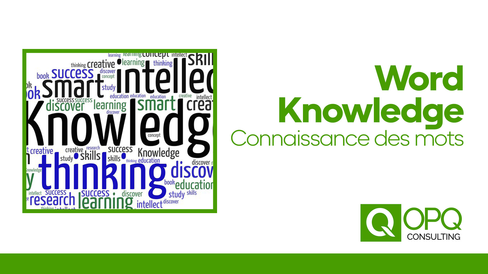 Word Knowledge (Connaissance des mots)
